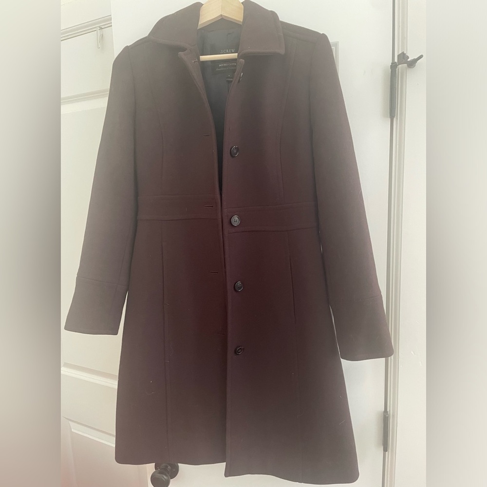 J Crew Women’s Italian Double Cloth Wool Coat
